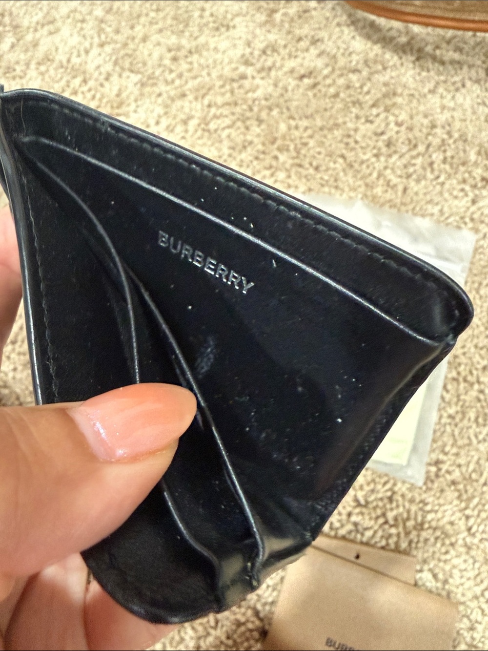 Burberry Black & White TB Monogram Card Case - Picture 7 of 8